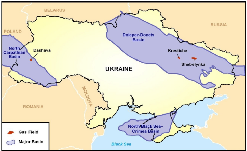 Hydrocarbon resource basins of the Ukraine